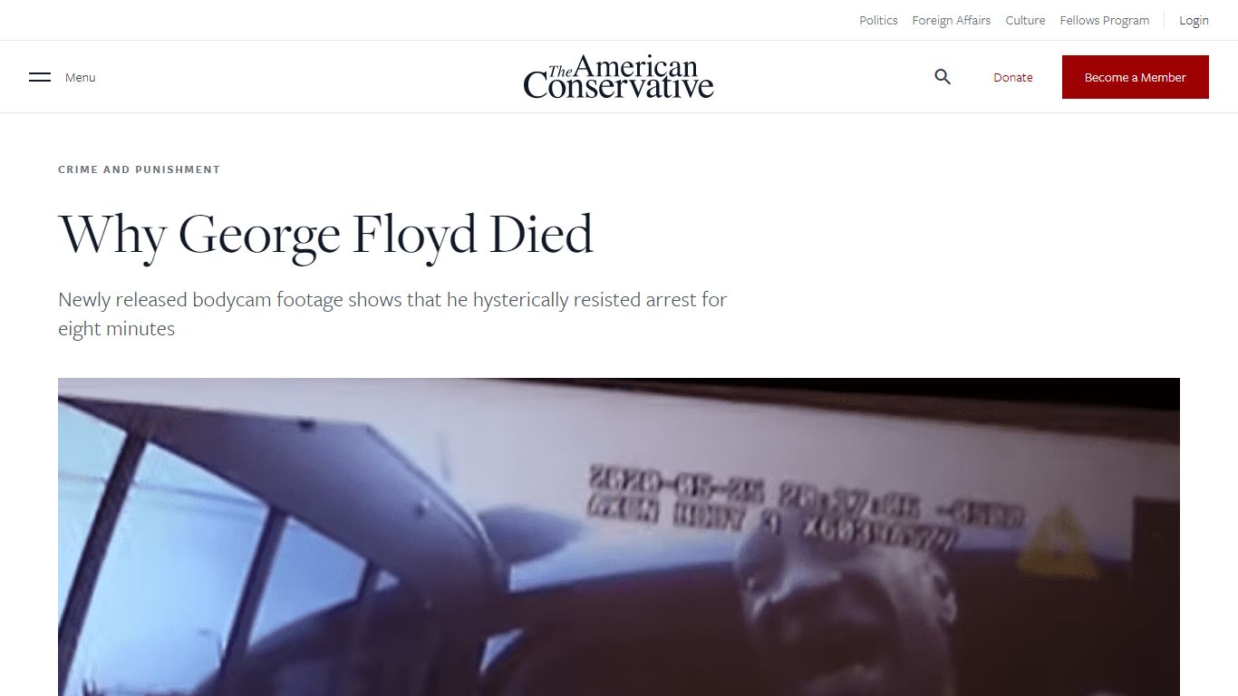 Why George Floyd Died - The American Conservative